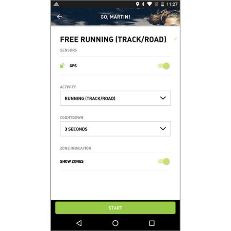 adidas train and run app